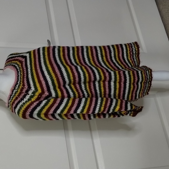 Jodifl multicolor Striped oversized sweater puff sleeve size large green yellow - Picture 3 of 14